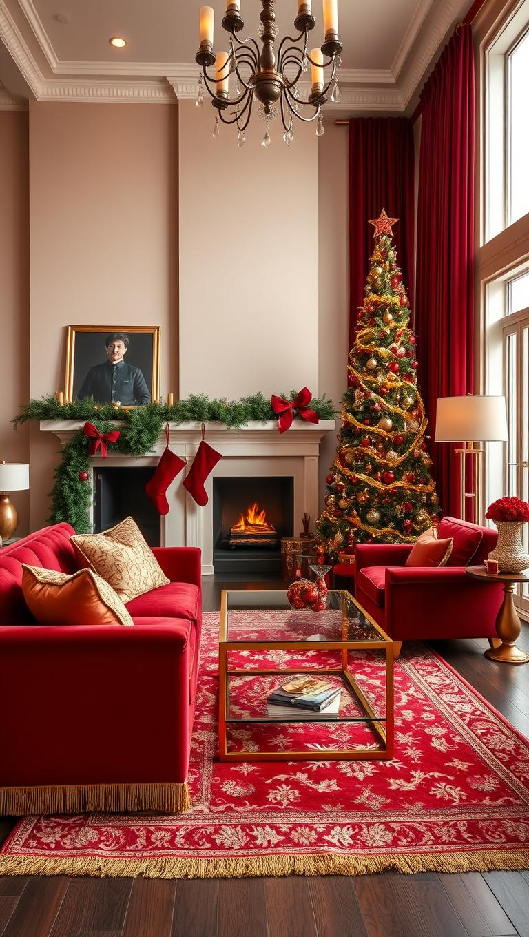 1. Embrace a Rich Palette of Red and Gold