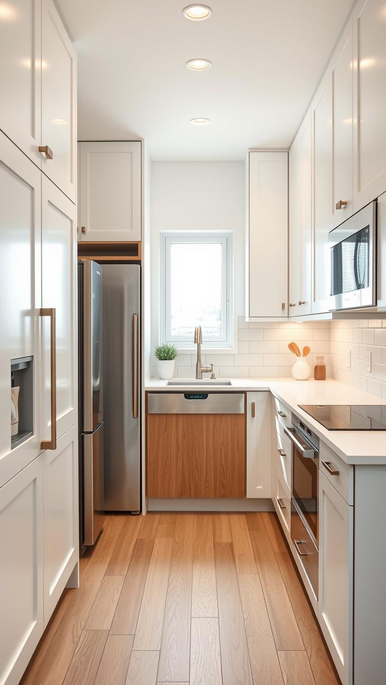 10.  Flush front appliances to maintain clean lines