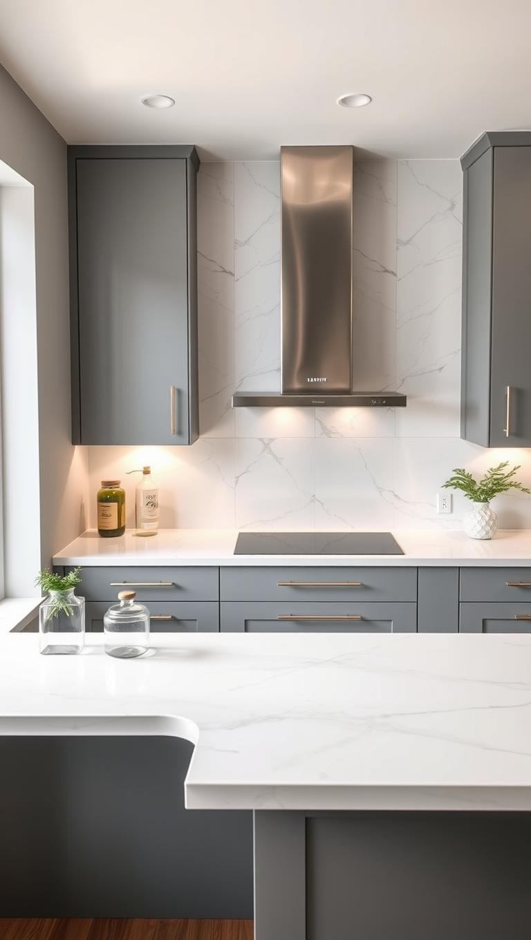 10. Quartz Slab Back Splash