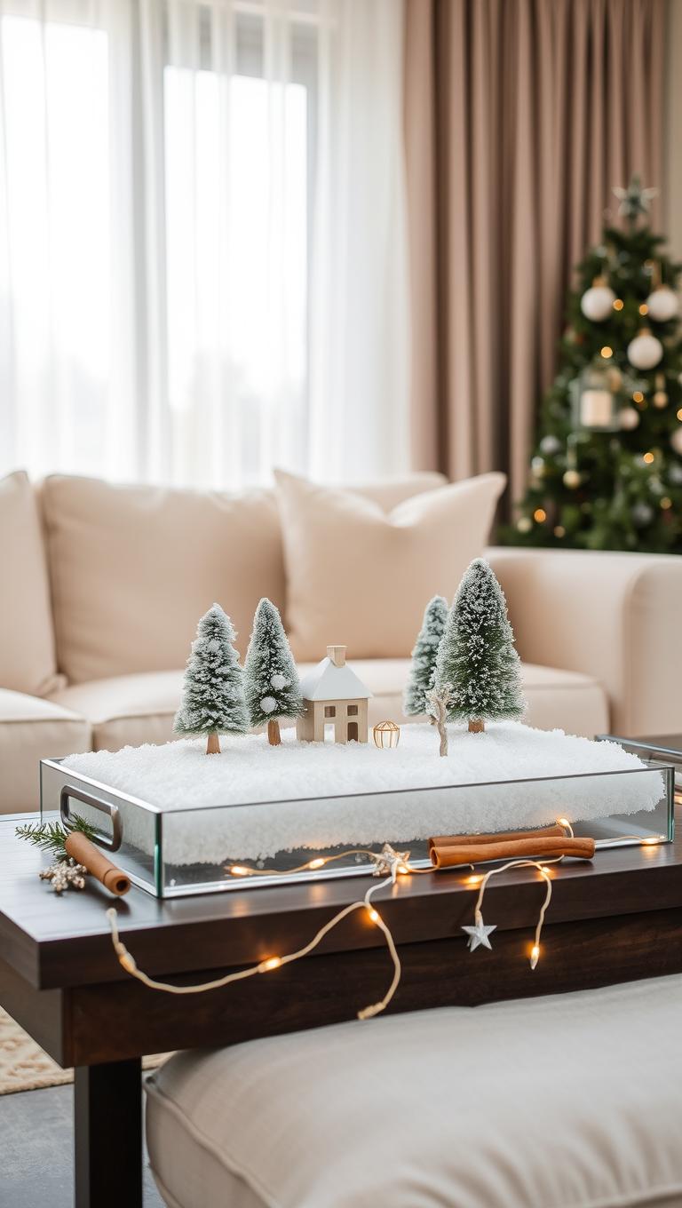 11. Glass Tray with Snow Scene