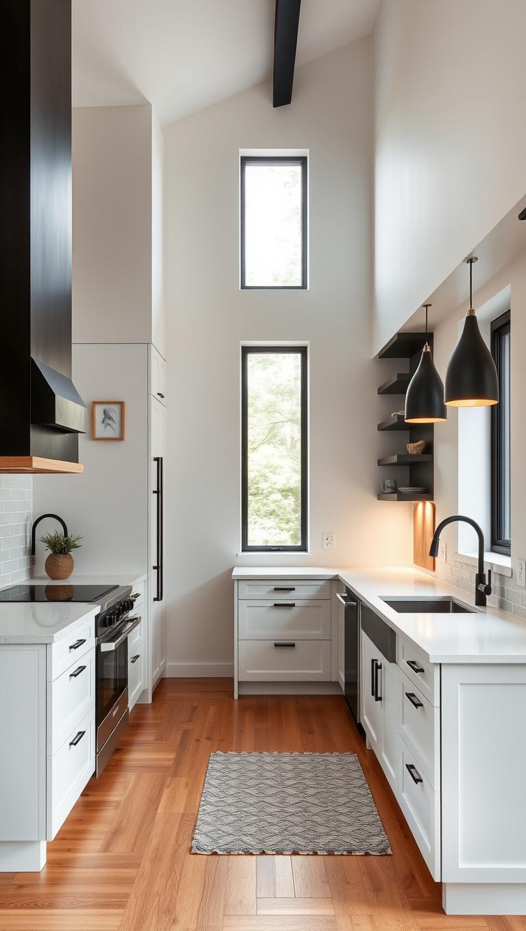 11. Matte Black Fixtures for Bold Contrast