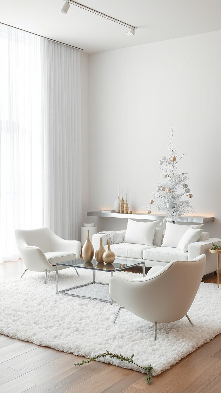 11. Minimalist White and Metallics