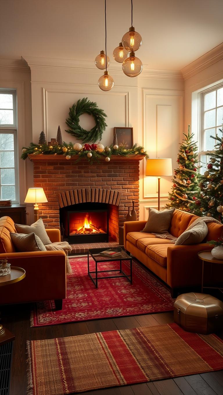 11. Retro Lighting to Warm the Space