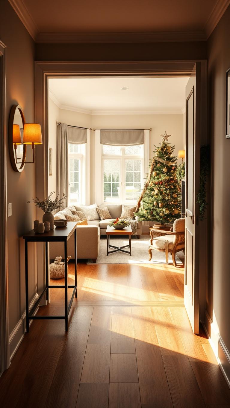 11. Welcoming entryway accent into living room