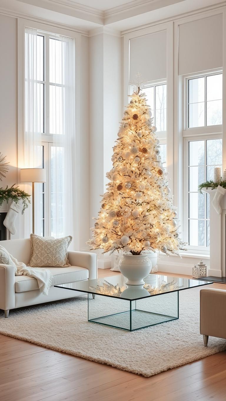 11. White Christmas Tree as Focal Point
