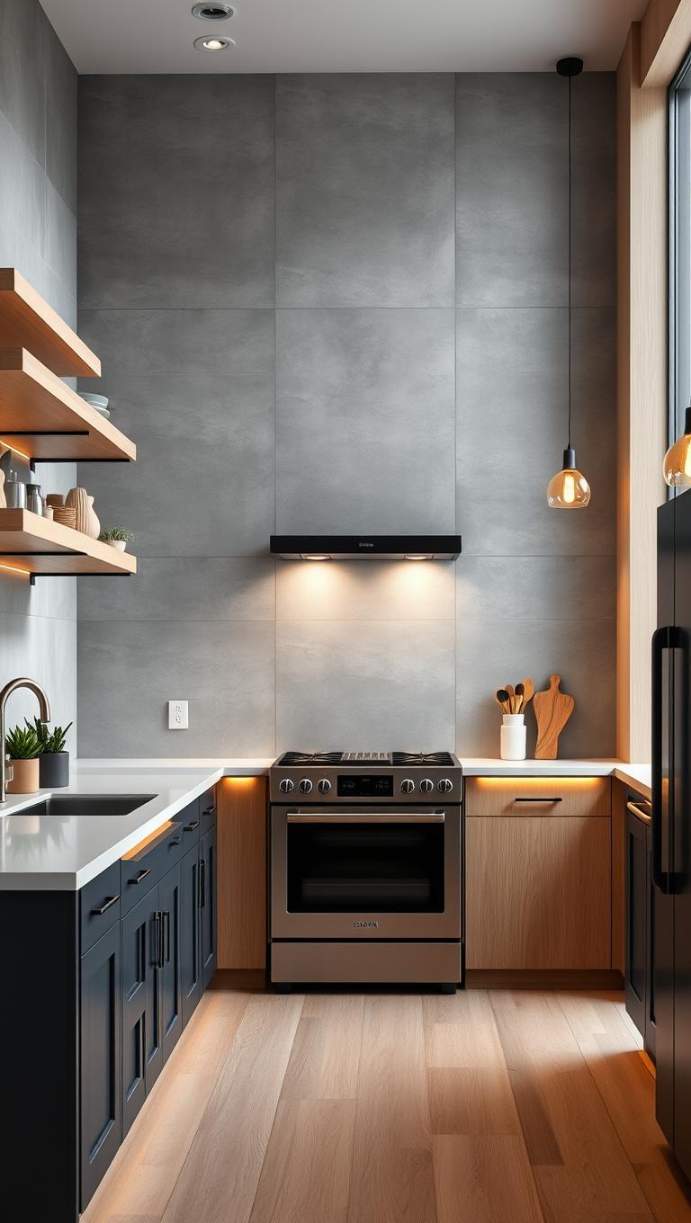 12. Concrete Look Back Splash