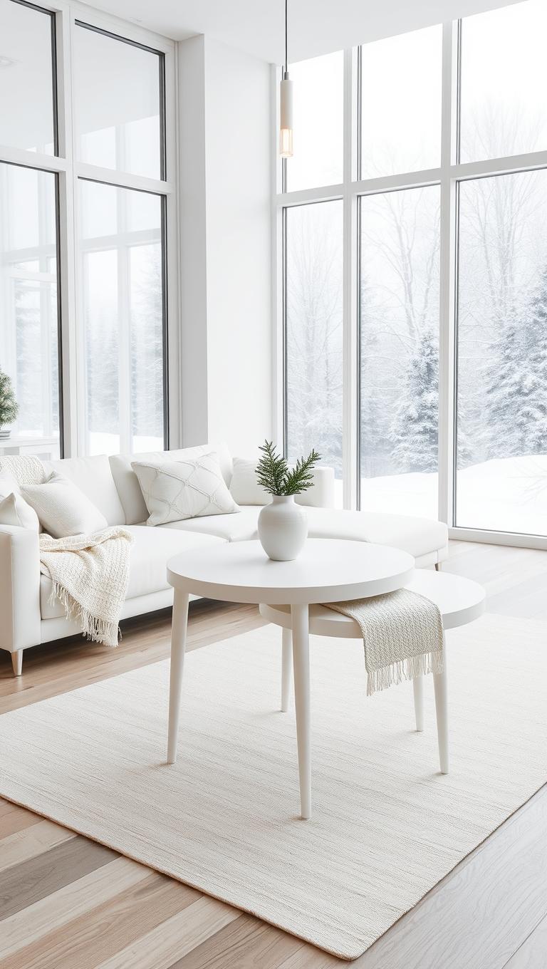 12. Minimalist Nested Tables in White