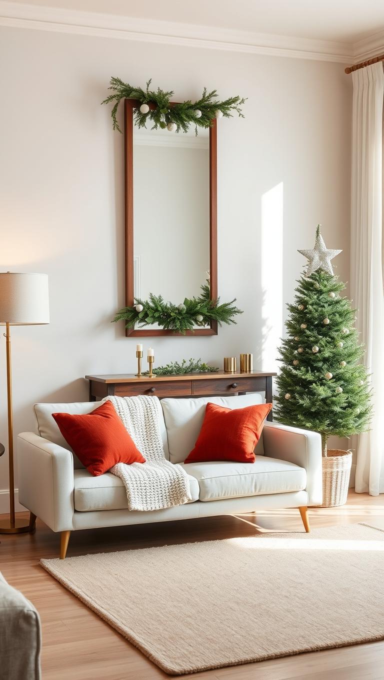 12. Mirror with Holiday Decor