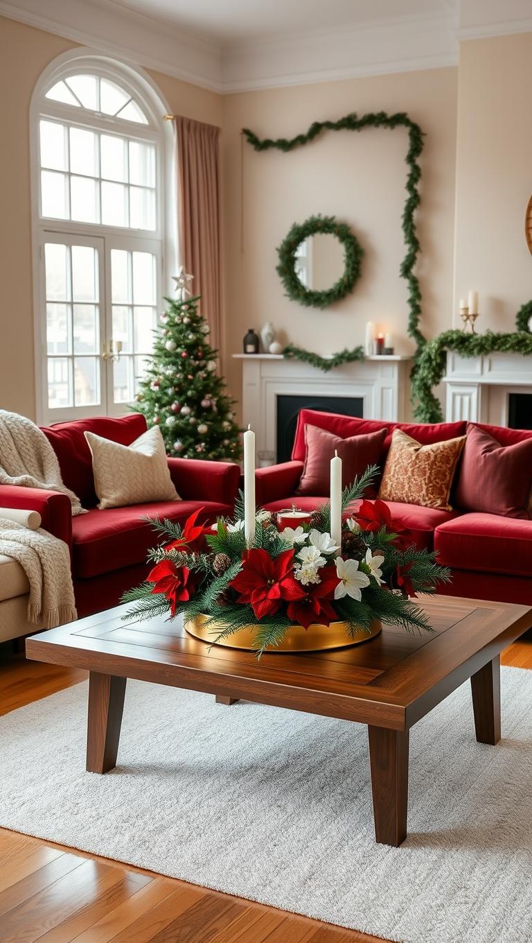 13. Floral Christmas with Poinsettias