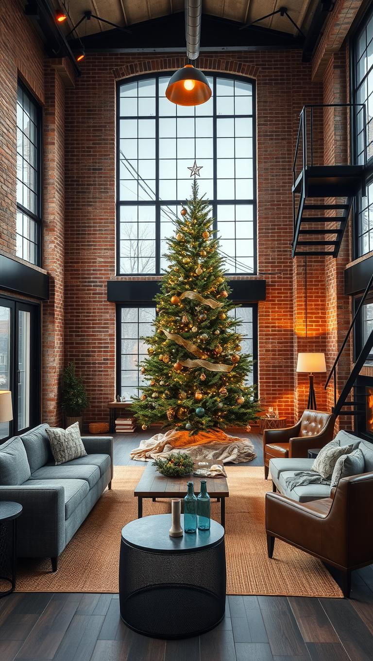 14. Loft style open space with tree as focal