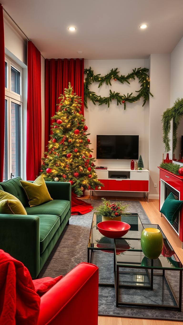 14. Red and Green Color Blocking