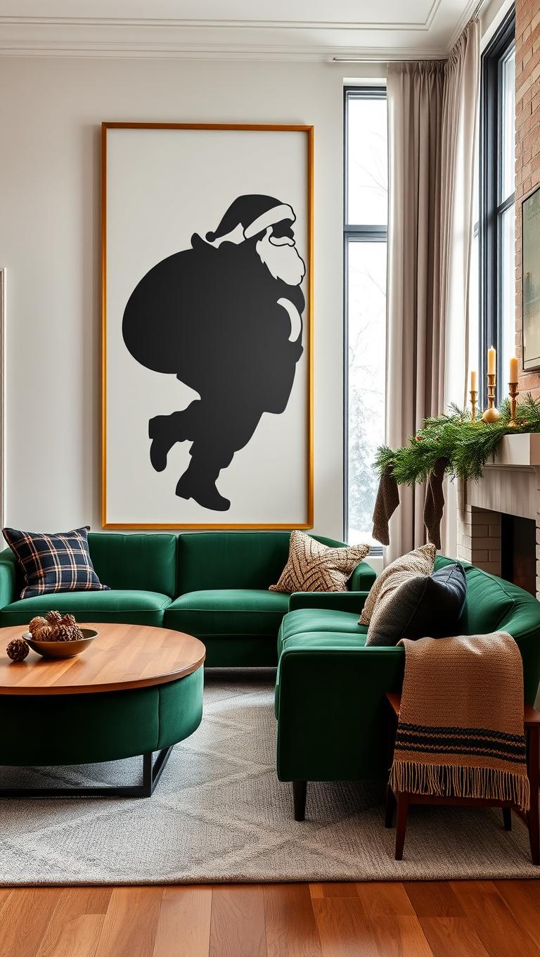 14. Santa in Silhouette Wall Art