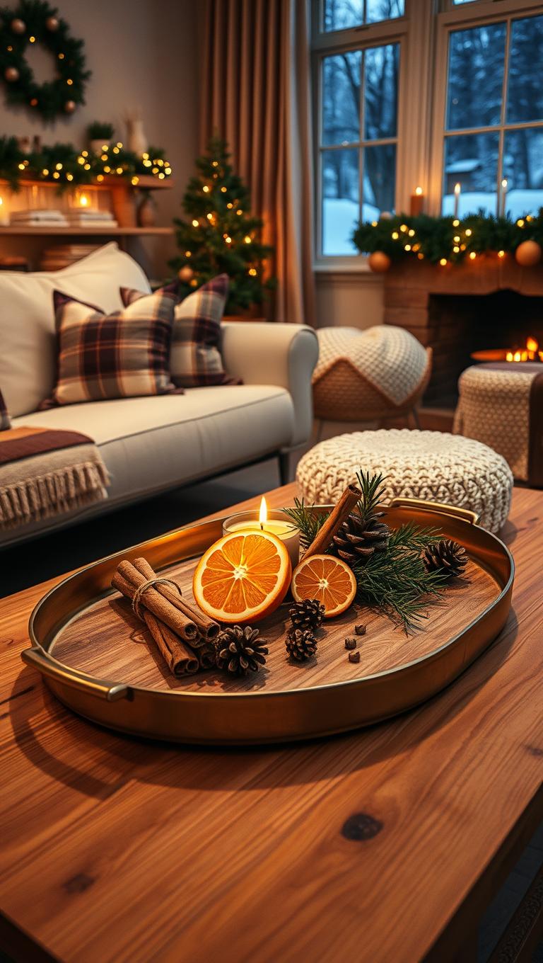 15. Cinnamon Stick and Citrus Scented Tray