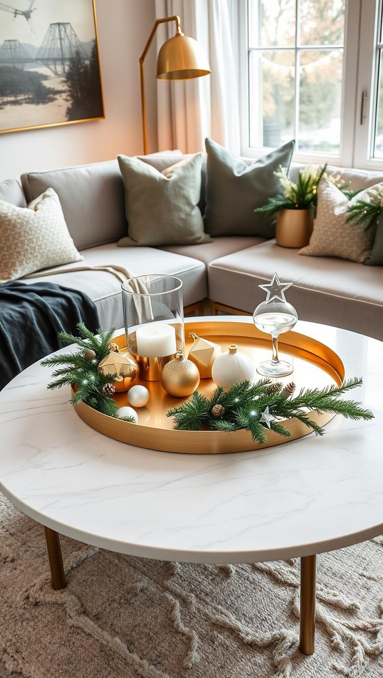 15. Marble and Metallic Accents