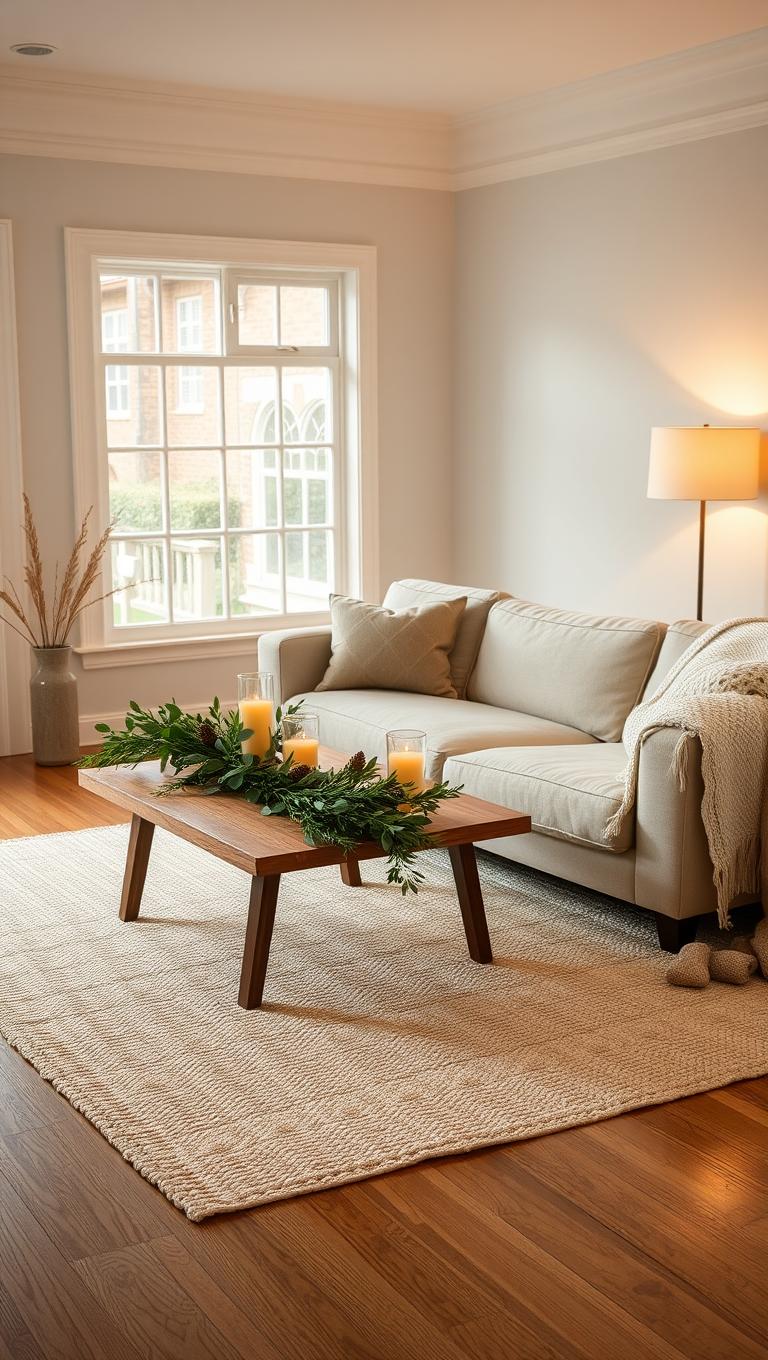 16. Eucalyptus Cedar Garland on Table