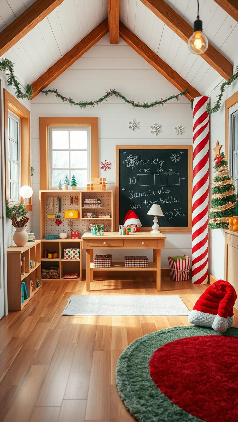 16. Kids Play Area Turned Santa Workshop