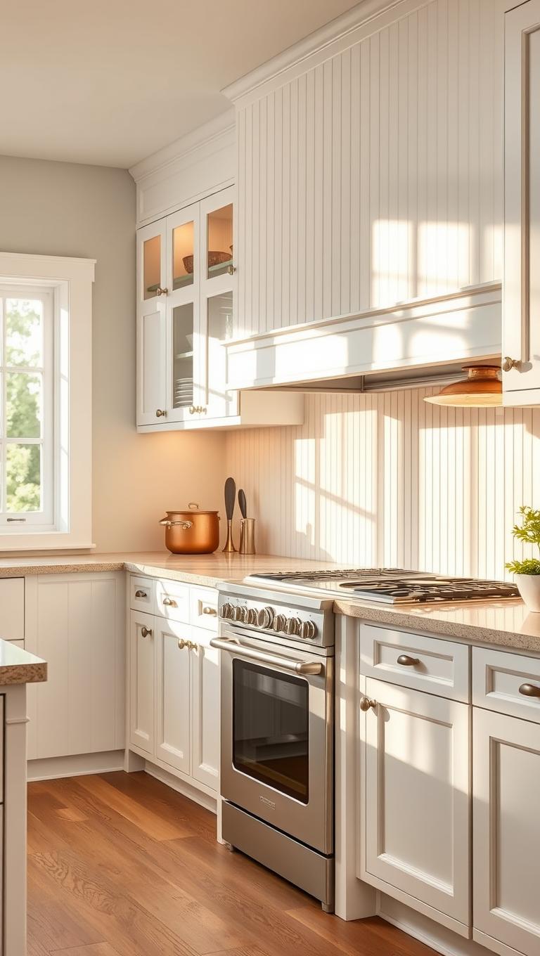 17. Beaded Board Painted Back Splash