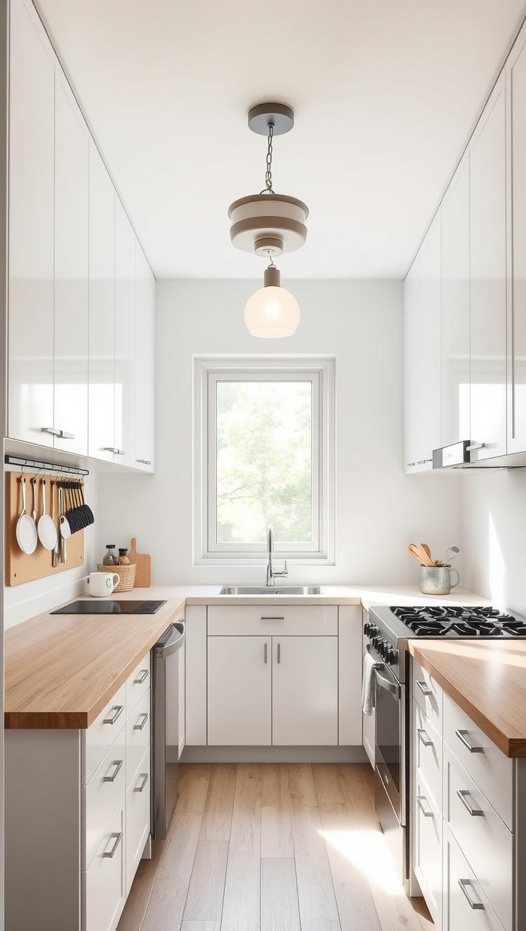 17. Ceiling storage and hooks for light clutter