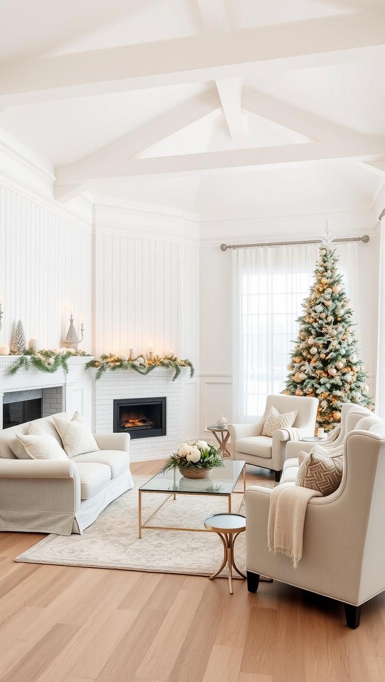 17. Wainscoting and Corner Beams Painted White