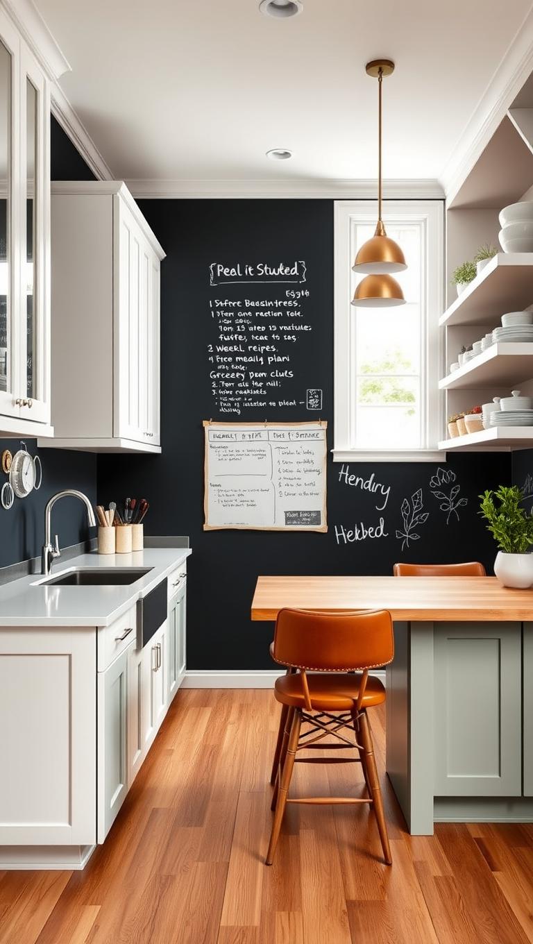 18. Chalkboard Paint Backsplash