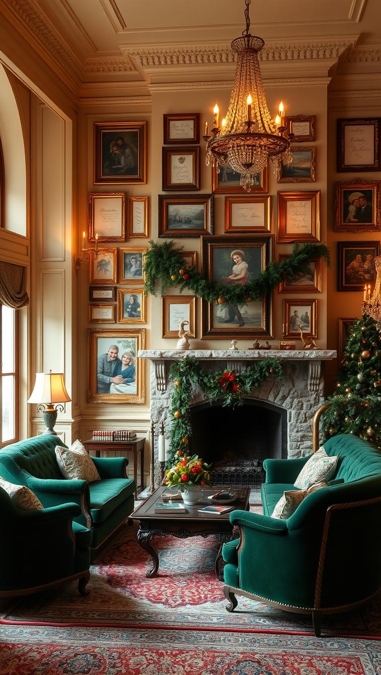 18. Gilded Frames with Holiday Cards