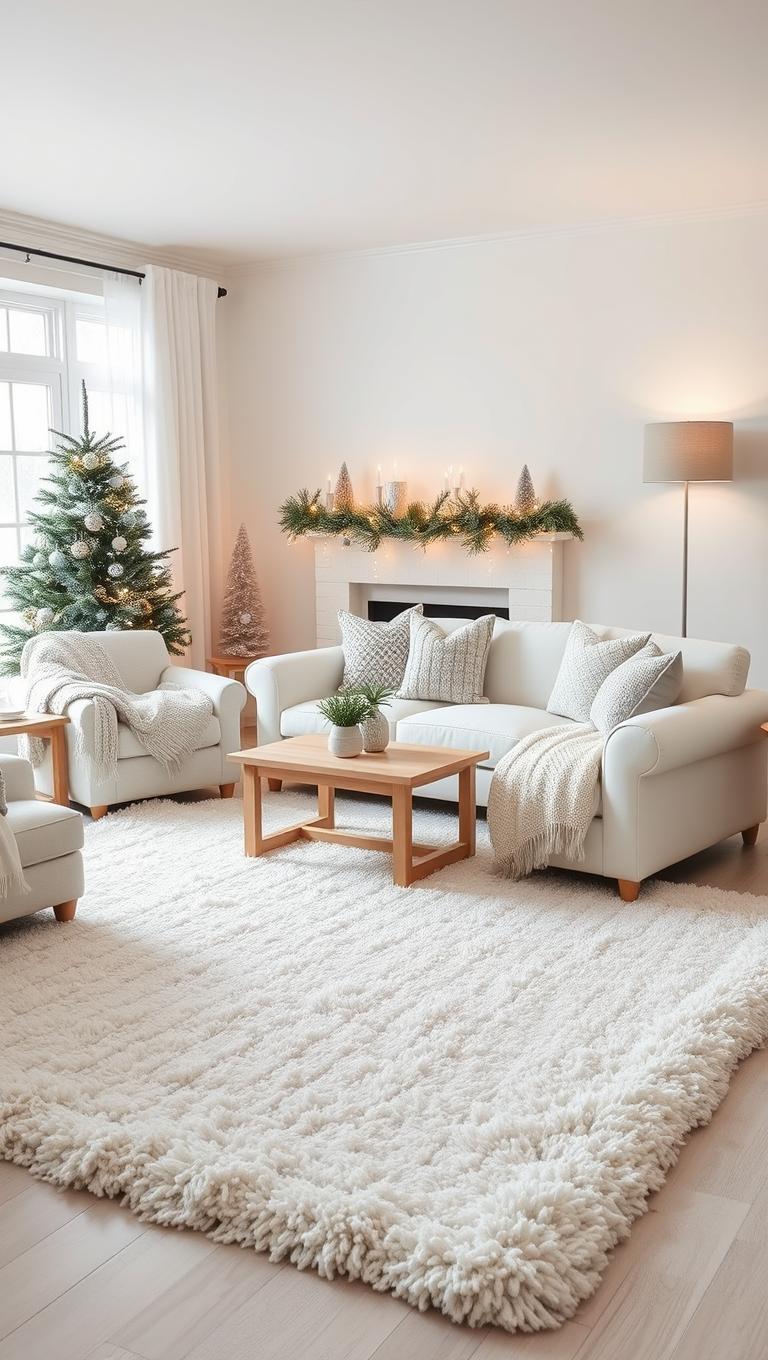 18. Subtle Texture Through Rugs and Throws