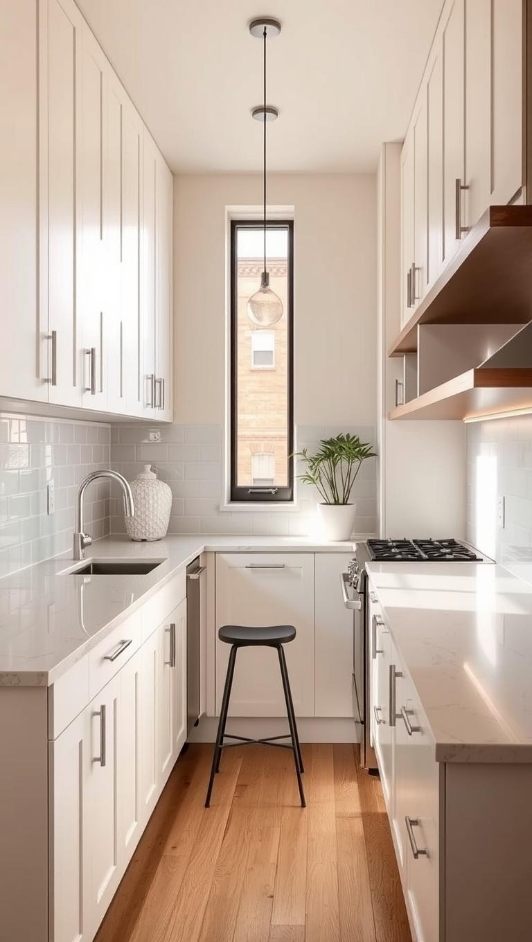 19.  Quartz countertops with seamless edges