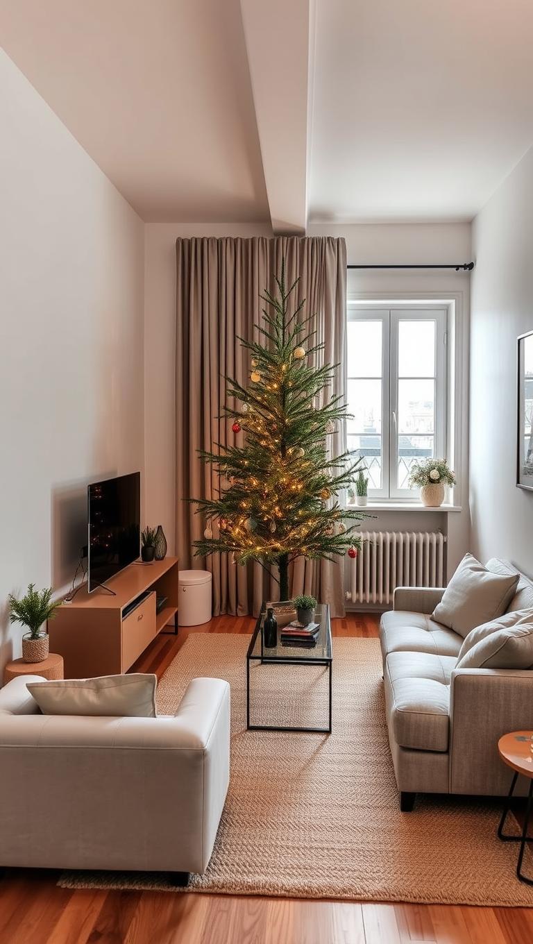 19. Small apartment solution under ceiling beam