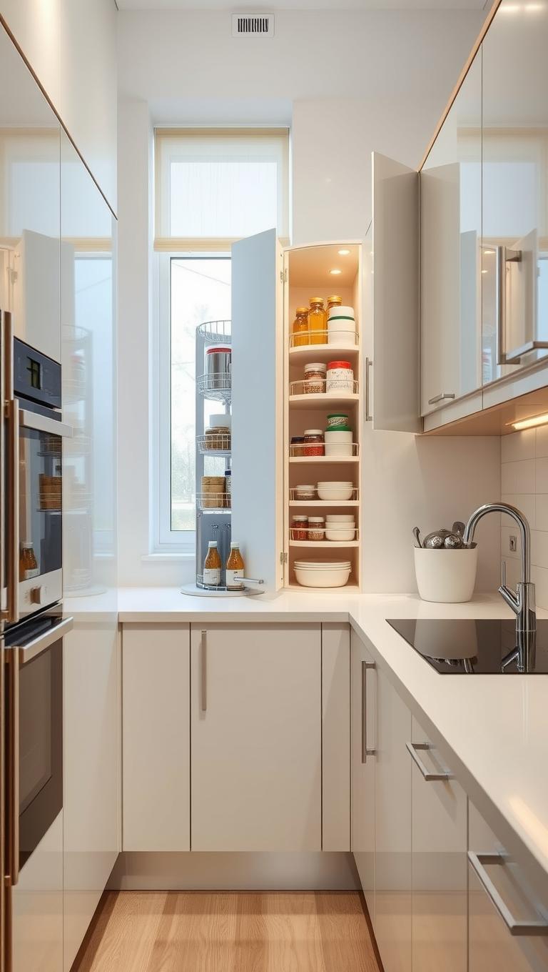 2. Corner carousel and lazy susan for awkward corners