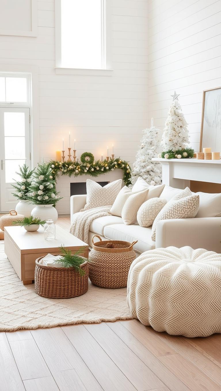 2. Layer Warmth with Textured White Fabrics