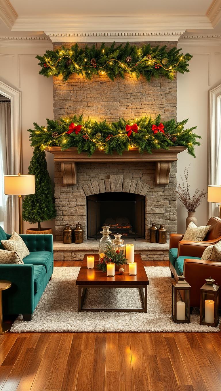 2. Living Room Garland as Focal Point