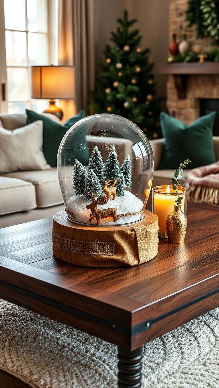 20. DIY Snow Globe Centerpiece