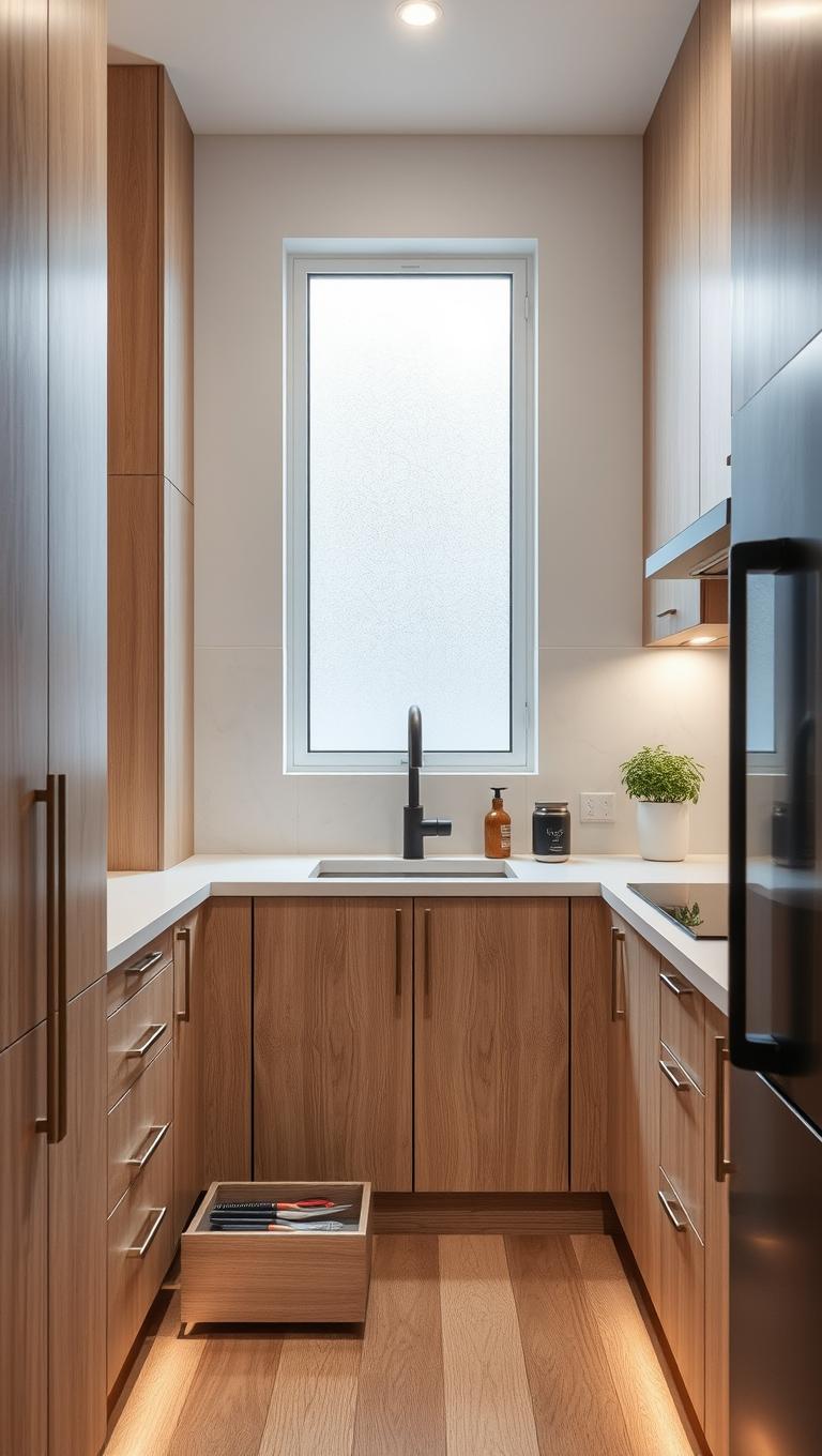 20.  Toe kick drawers for hidden storage