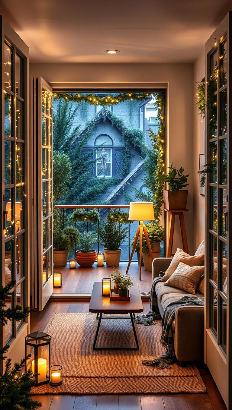 21. Balcony Plant and Light Layering