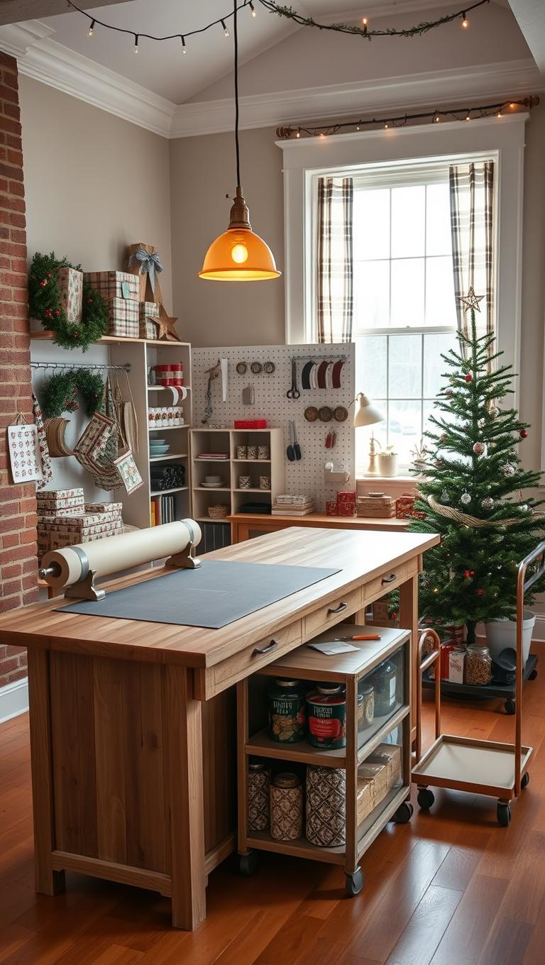 21. Craft Room Turned Gift Wrapping Station