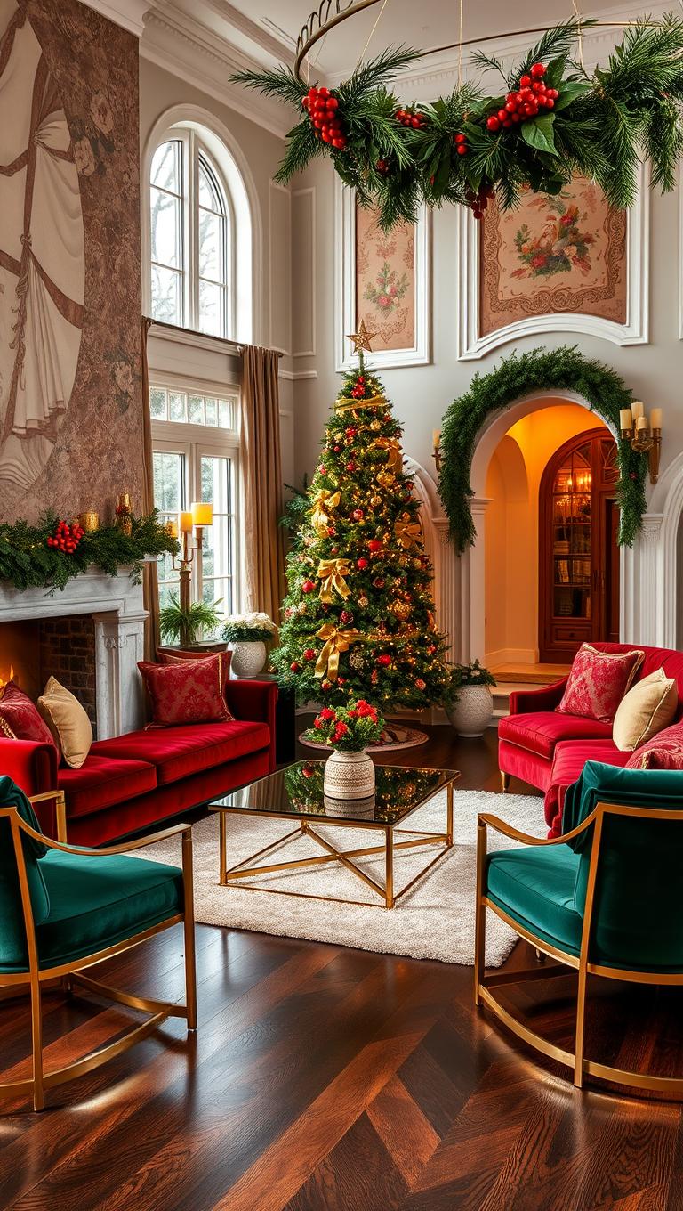 21. Fresh Greenery with Red Berries