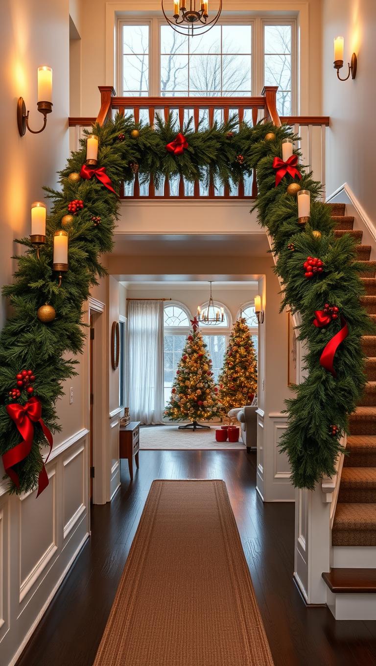 22. Candlelit Staircase Garland