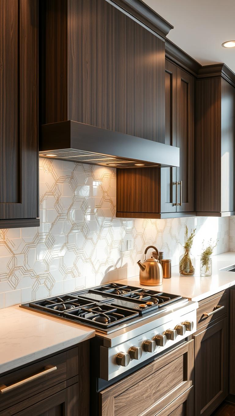 22. Glass Tile with Metallic Accents