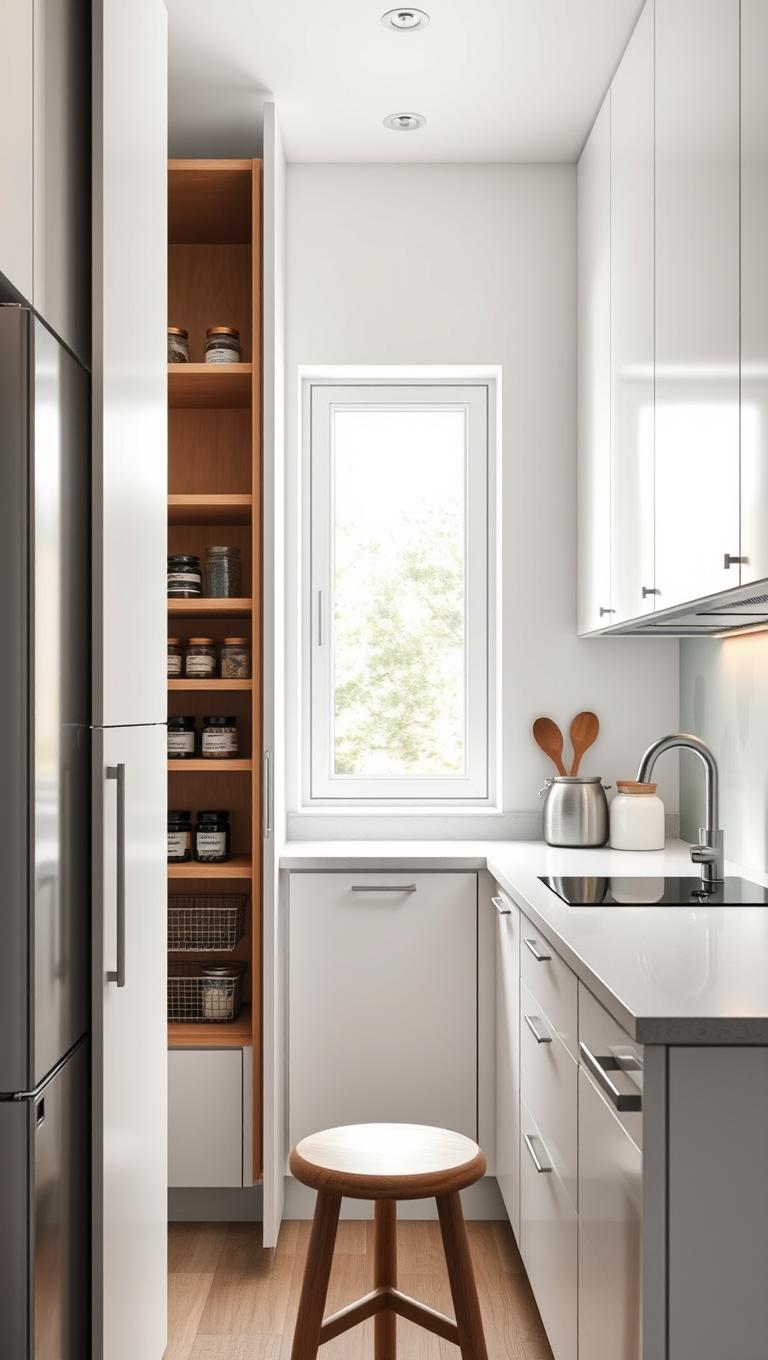 22. Pocket pantry door to reclaim wall space