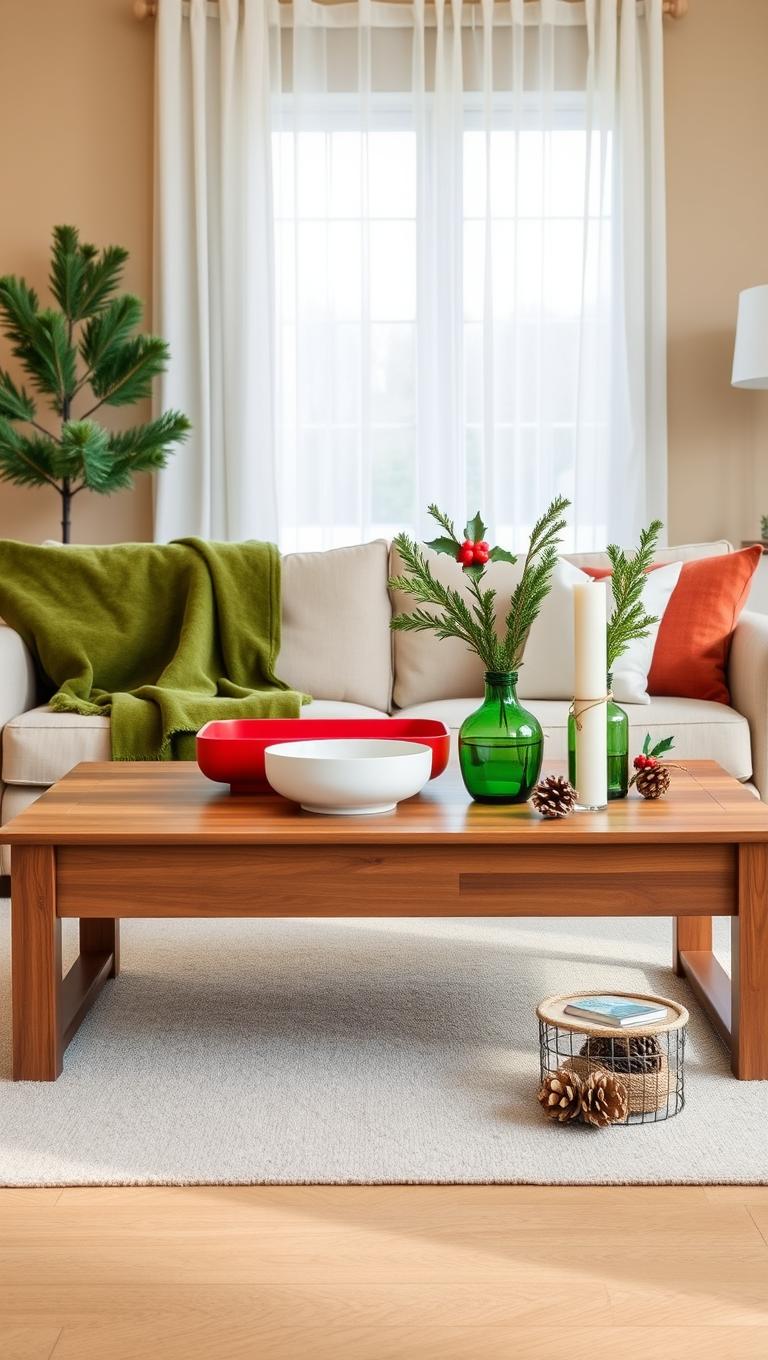 22. Seasonal Color Blocking in Green Red White