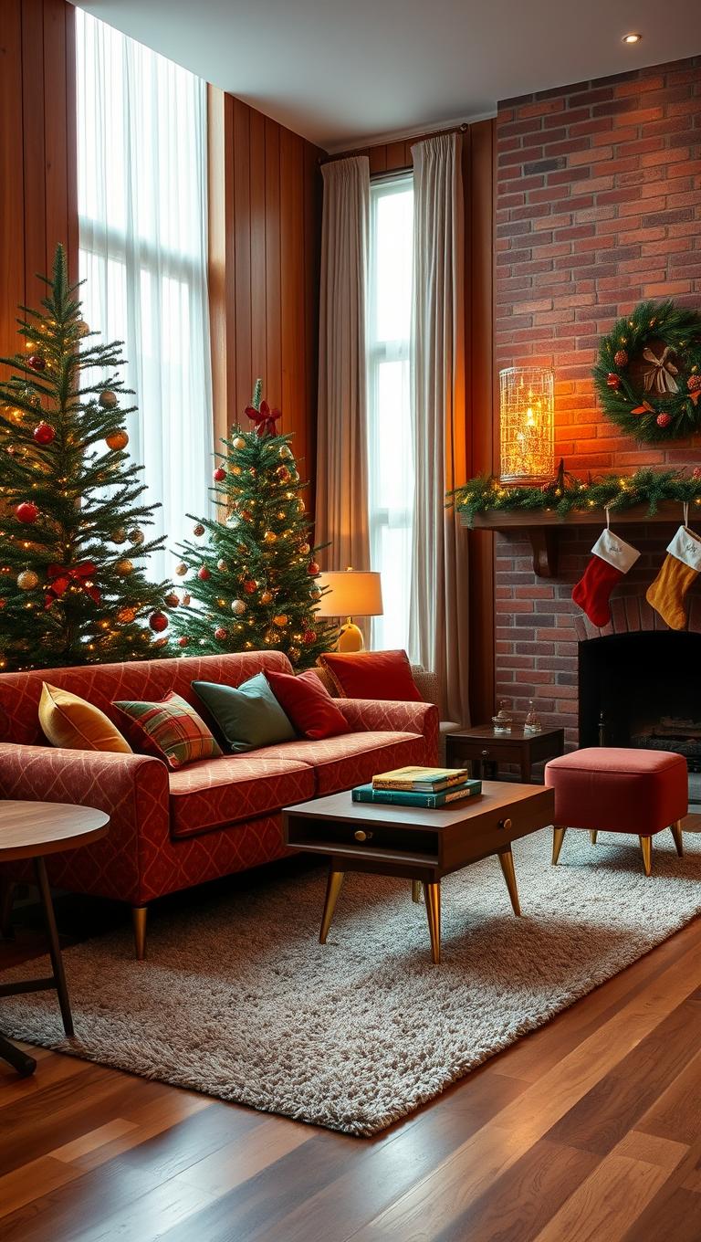 23. Dress the Sofa with Retro Fabrics