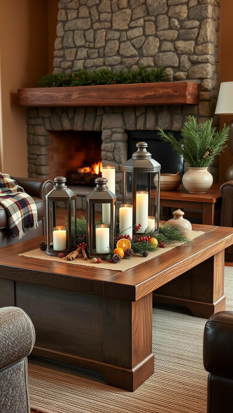 23. Rustic Lantern Display