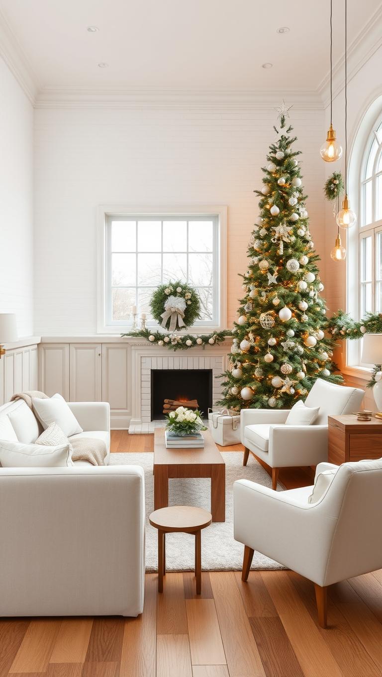 23. Wooden Accents Against White Backdrop