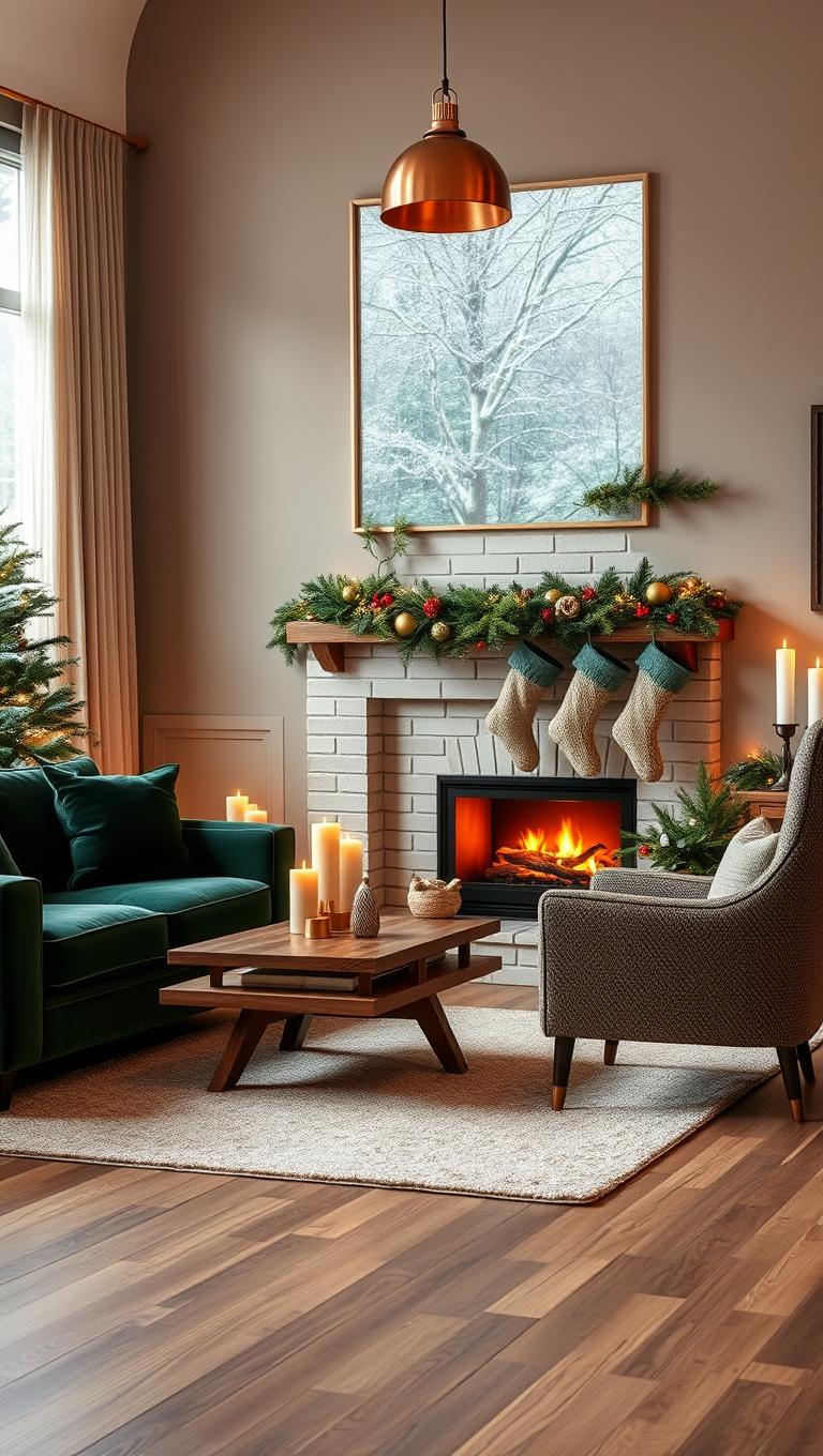 24. Fireplace Inset and Log Accents