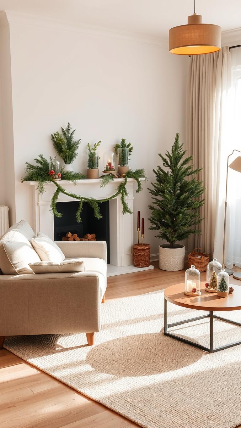 24. Greenery in Glass Clusters