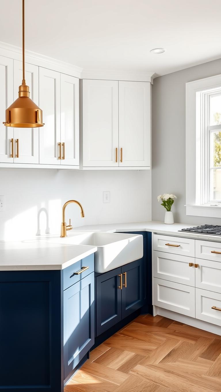 24. Navy and White Two Tone