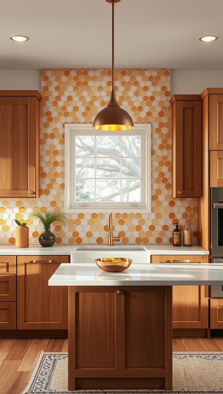 24. Penny Round Tile in Warm Tones