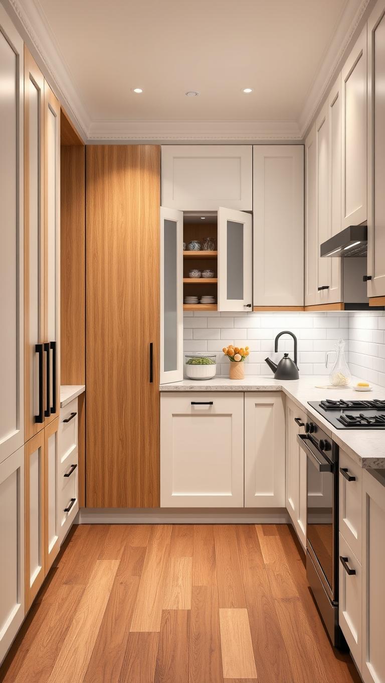 24.  Pocket doors for pantry or storage zones