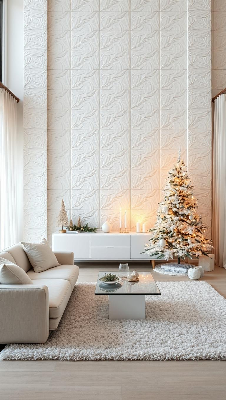 24. Textured Wall Panels in White