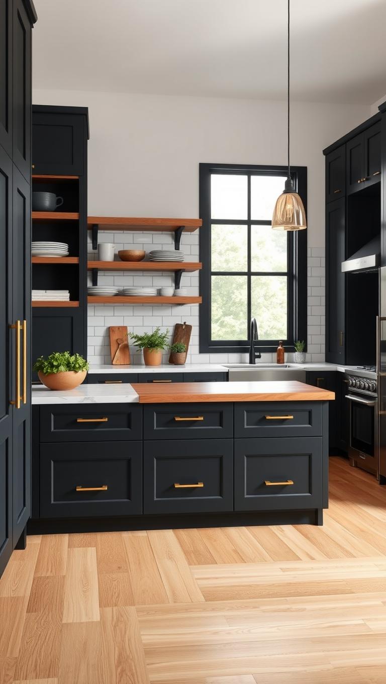 25. Black and Wood Mix